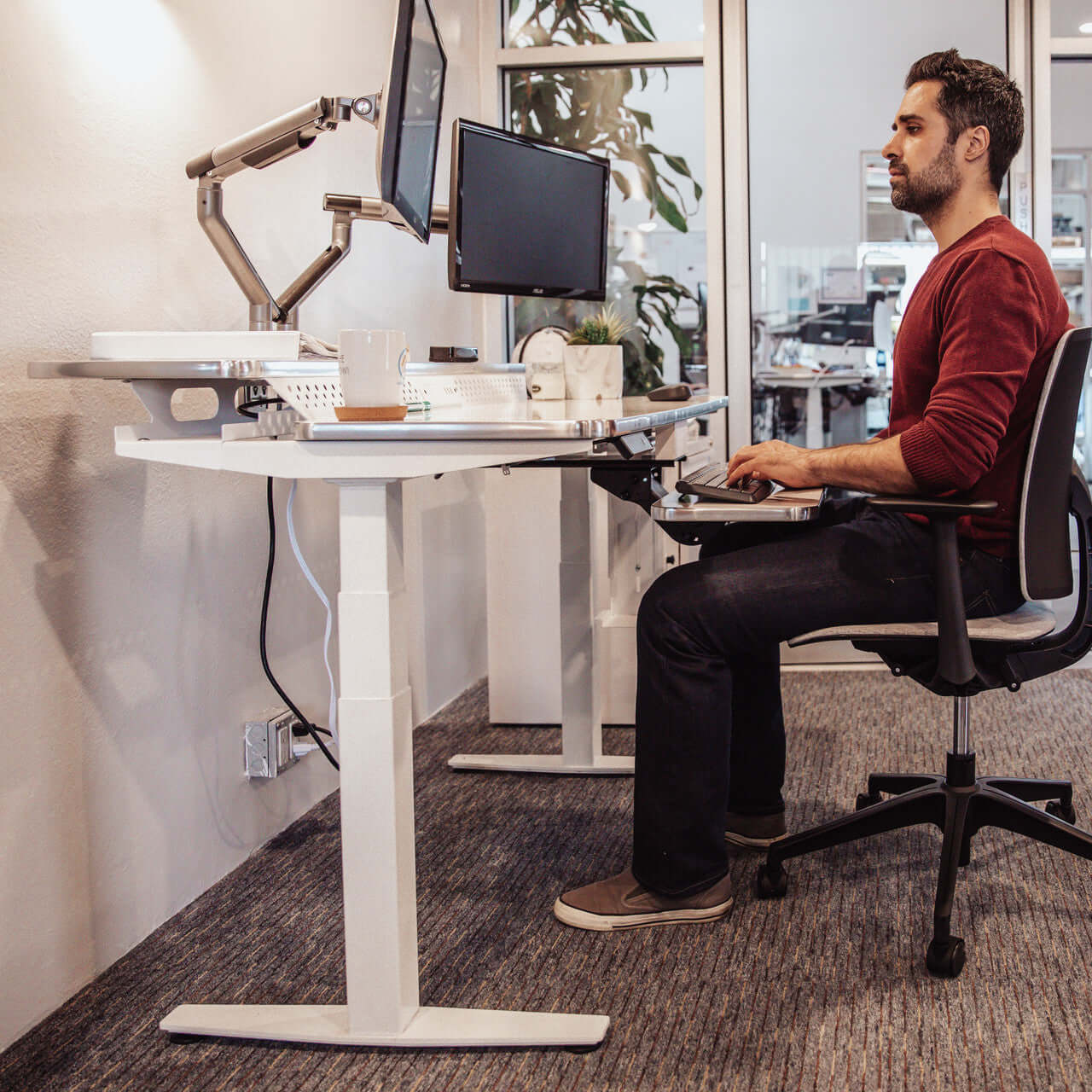 VersaTables PoweLift Split Level Electric Standing Desk VersaTables