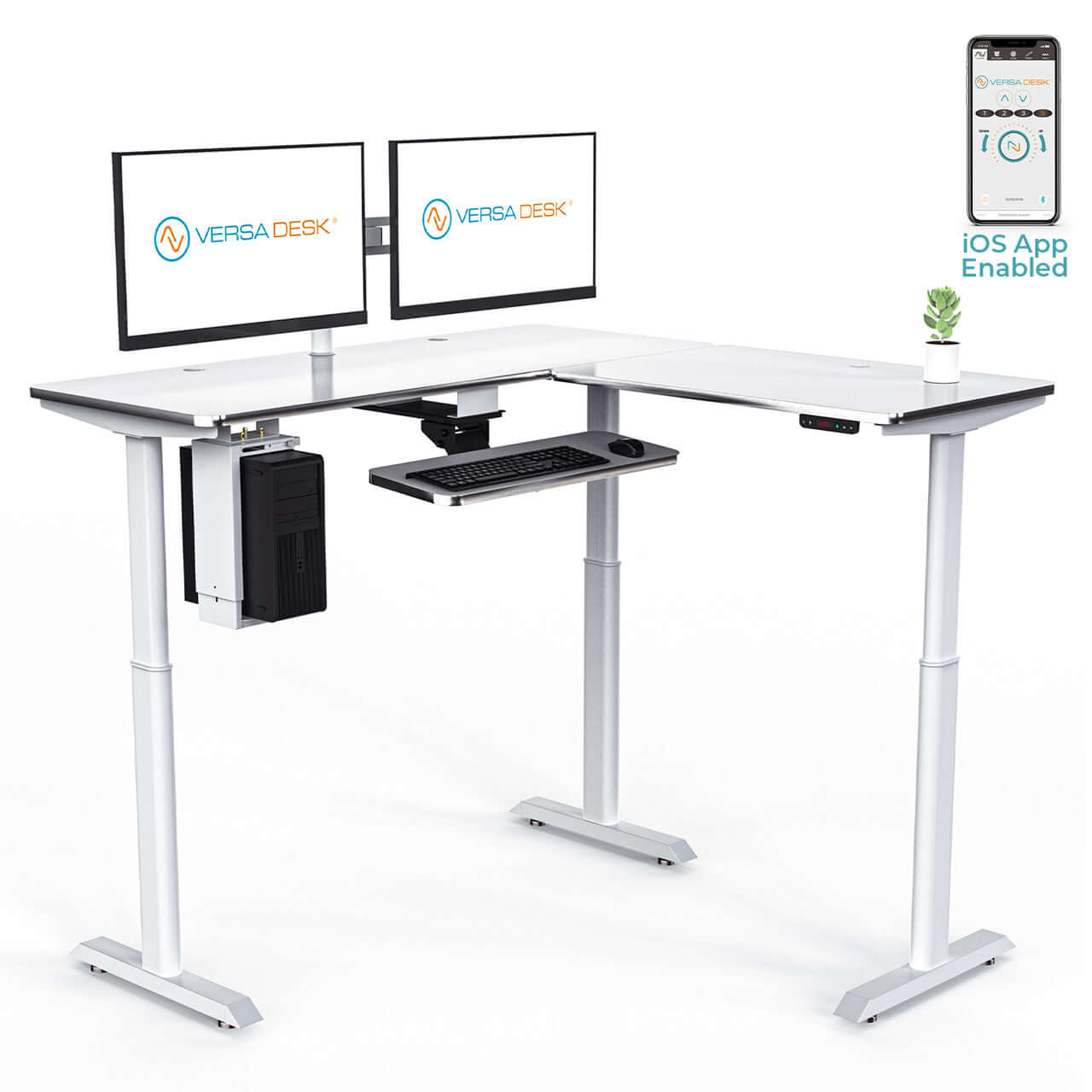 VersaTables PowerLift L-Shaped Standing Desk VersaTables