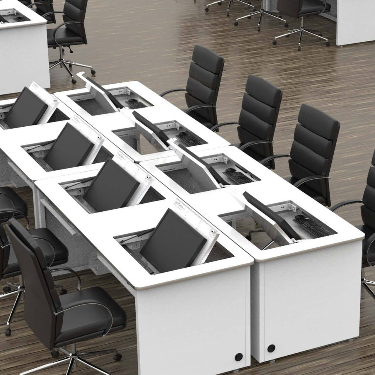 VersaTables Revolution Computer Desk-Enclosed VersaTables
