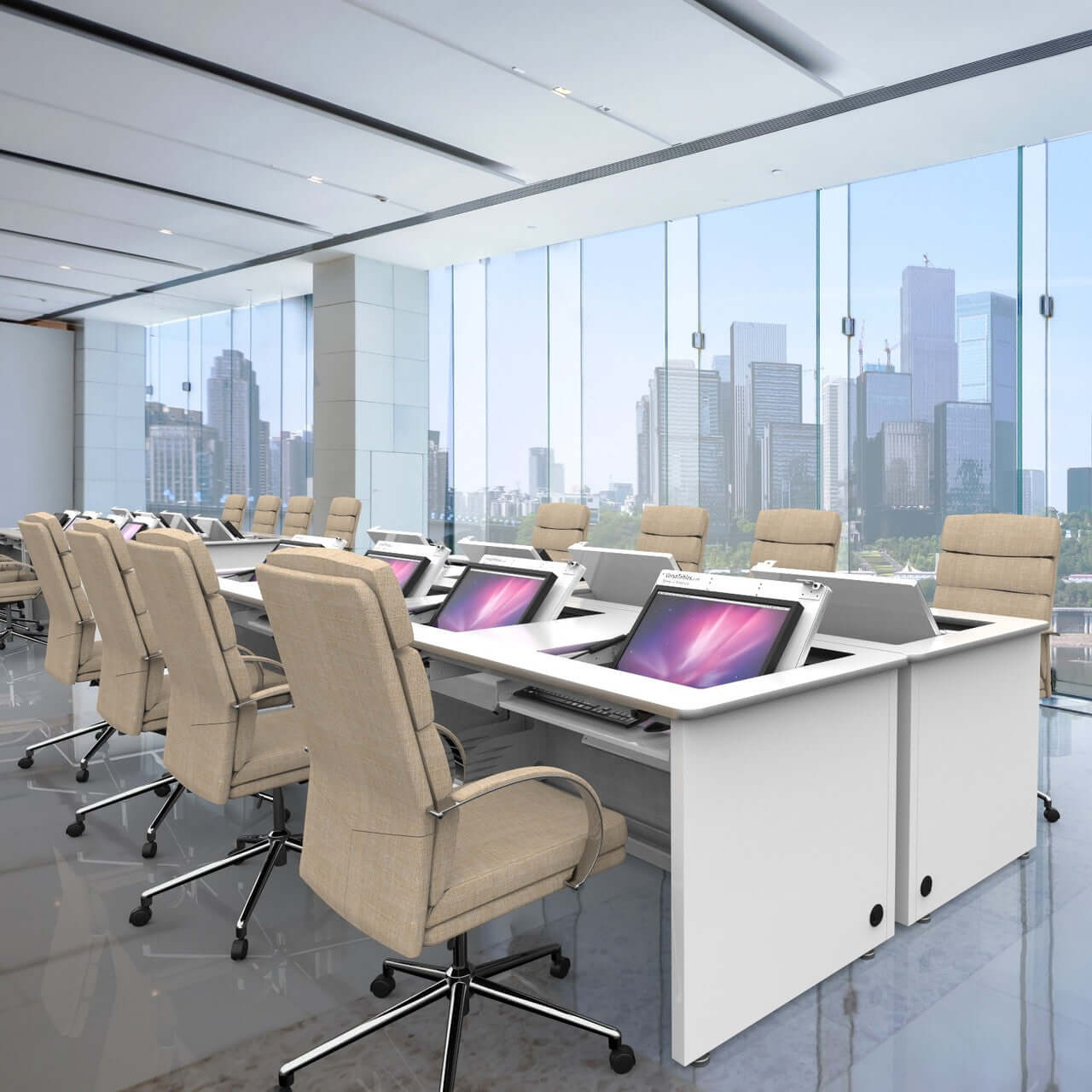 VersaTables Revolution Computer Desk-Enclosed VersaTables