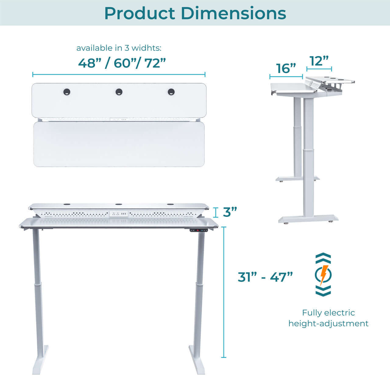 VersaTables PoweLift Split Level Electric Standing Desk VersaTables