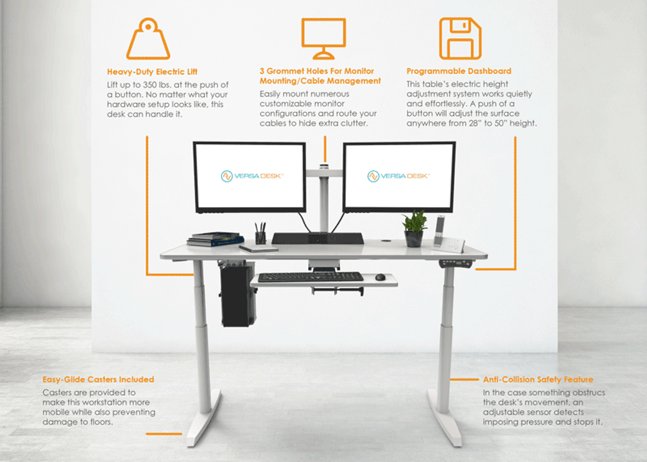 VersaTables Power-Lift Electric Standing Desk