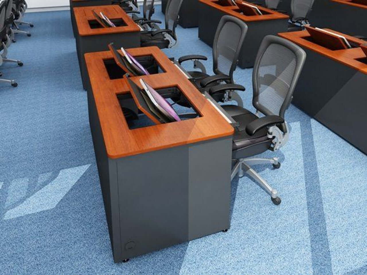 VersaTables Revolution Computer Desk-Enclosed VersaTables